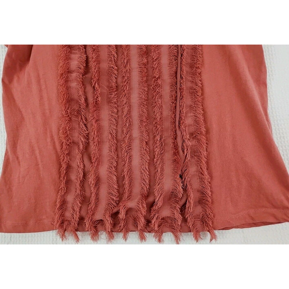 ZARA ~Woman Size M~ Rose Pink Blouse Top Fringe Front. - Picture 4 of 9
